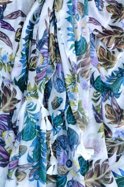 Spun Scarves Sarong Bali Garden / Multi Bali Garden Print Scarf Wrap Sarong