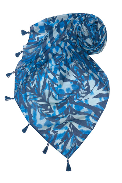 Spun Scarves Sarong Island Vibes / Blue Island Vibes Print Scarf Wrap Sarong