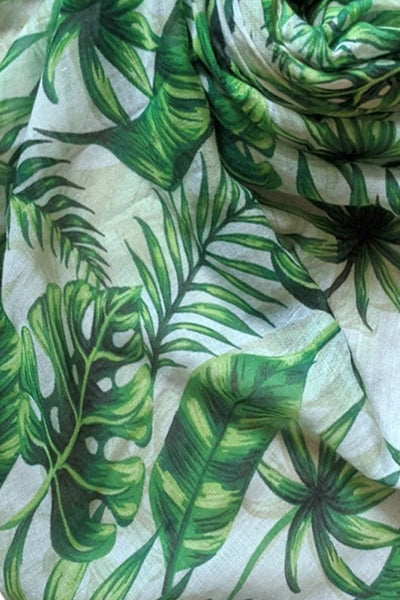Spun Scarves sarong Leafy Delight / Green Leafy Delight Multi Wear Sarong Wrap in Green