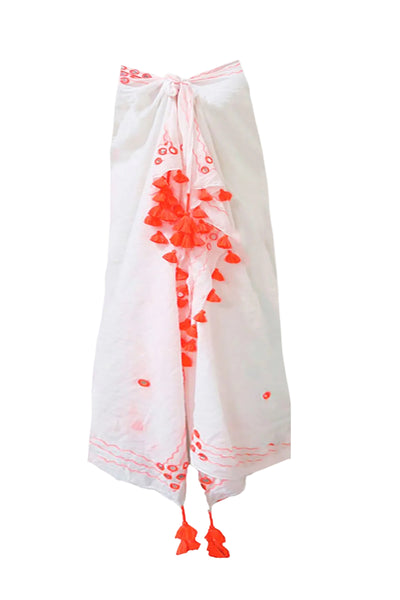 Spun Scarves sarong Magic Mirror / Neon Orange Magic Mirror Sarong Wrap Coverup in Neon Orange