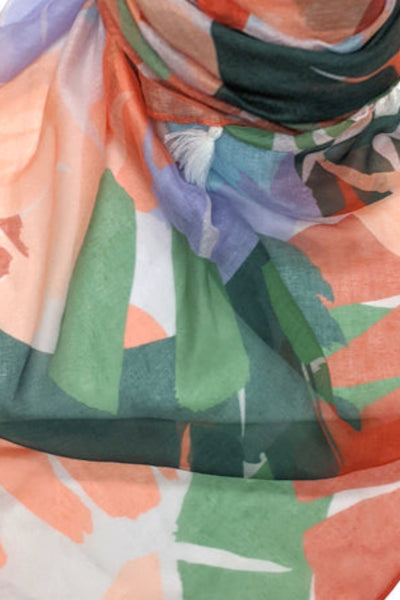 Spun Scarves Sarong Maui Escape / Multi Maui Escape Print Scarf Wrap Sarong