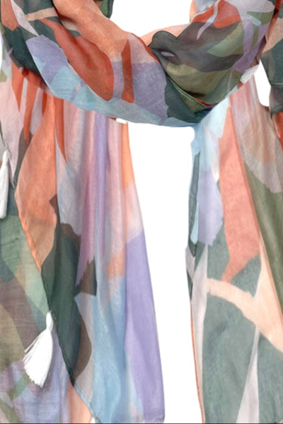 Spun Scarves Sarong Maui Escape / Multi Maui Escape Print Scarf Wrap Sarong