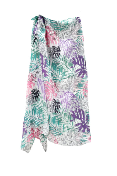 Spun Scarves Sarong Miami Vice Print Multi Wear Scarf Wrap in Miami Vice Print