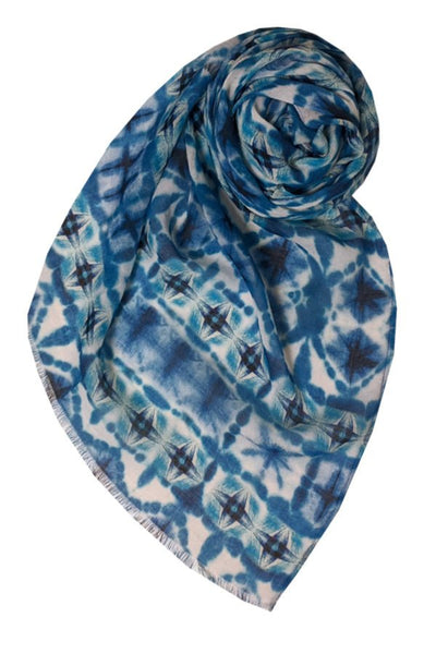 Spun Scarves sarong Oceanus Print / Blue Oceanus Blue Print Luxury Multi-Wear Sarong Wrap Scarf