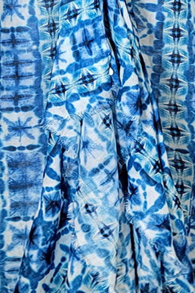 Spun Scarves sarong Oceanus Print / Blue Oceanus Blue Print Luxury Multi-Wear Sarong Wrap Scarf