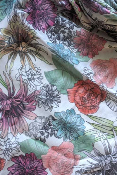 Spun Scarves Sarong Tropical Oasis / Multi Tropical Oasis Print Scarf Wrap Sarong