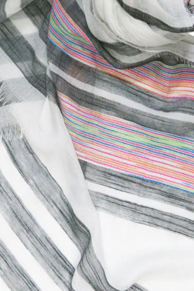 Spun Scarves Scarf Colorful Paradise Scarf / Multi Colorful Paradise Scarf Wrap