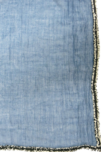 Spun Scarves Scarf Denim Darling Fringe Edge Wrap Scarf / Denim Denim Darling Fringe Edge Wrap Scarf