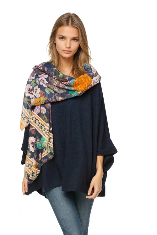 Spun Scarves Scarf Enchanting Blooms Coverup Sarong Wrap Scarf