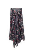 Spun Scarves Scarf Night Flowers / Navy Night Flowers Print Scarf, Wrap and Sarong in Navy