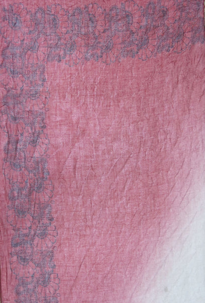 Spun Scarves Scarf Ombre Henna Printed Scarf / Red Ombre Henna Printed Scarf in Red