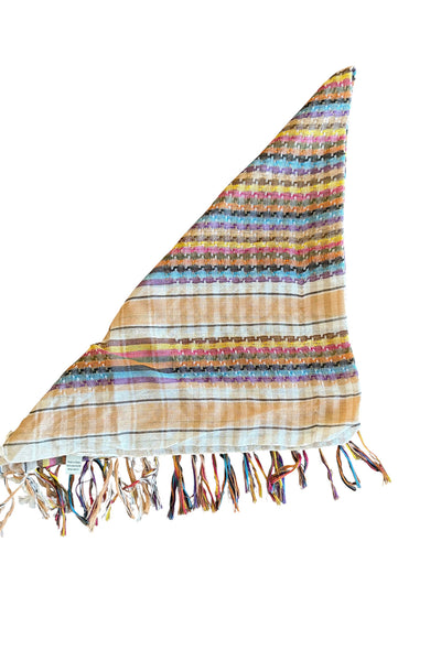 Spun Scarves Scarf Picnic Plaid Fringe Square Unisex Cotton Scarf