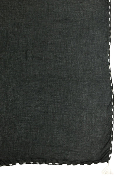 Spun Scarves Scarf Stitch & Pom Scarf Wrap