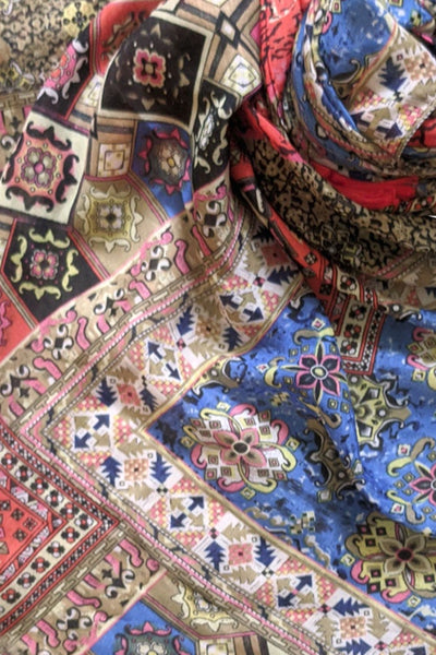 Spun Scarves Scarf Summer Bazaar / Sand Multi Wear Coverup Sarong Wrap in Summer Bazaar Print