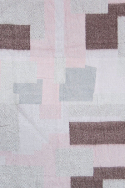 Spun Scarves Winter Blanket Wrap Pretty in Patchwork Blanket Wrap / Pink Pretty in Patchwork Blanket Scarf Wrap in Pink