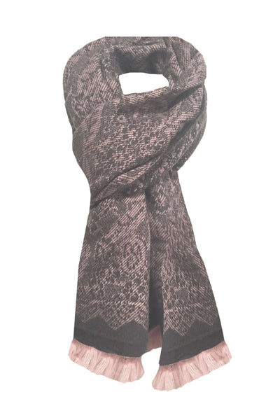 Spun Scarves Wrap Snowflake Intarsia Blanket Wrap