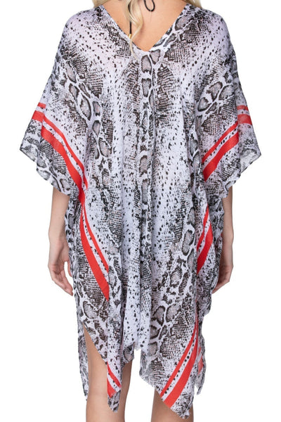 Striped Scales V - Neck Coverup Sundress - Subtle Luxury