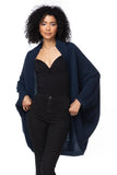 Subtle Luxury Cardigan 100% Cashmere Nessa Wrap / One Size / Polar Night Nessa Washable Cashmere Wrap