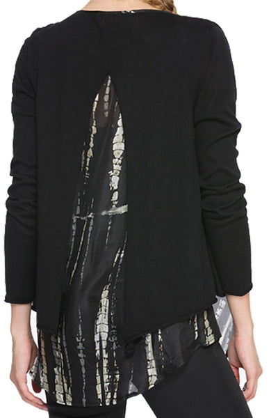 Subtle Luxury Cardigan Almost Vintage Sweater Cardigan with Sheer Silk Layer or Print