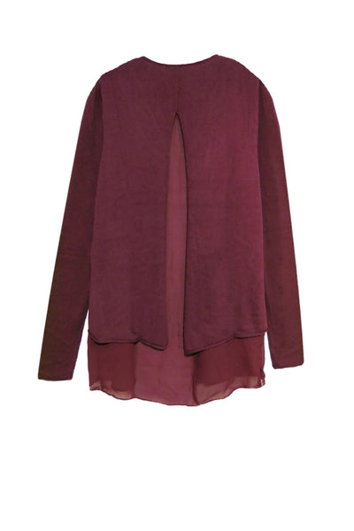 Subtle Luxury Cardigan Almost Vintage Sweater Cardigan with Sheer Silk Layer or Print