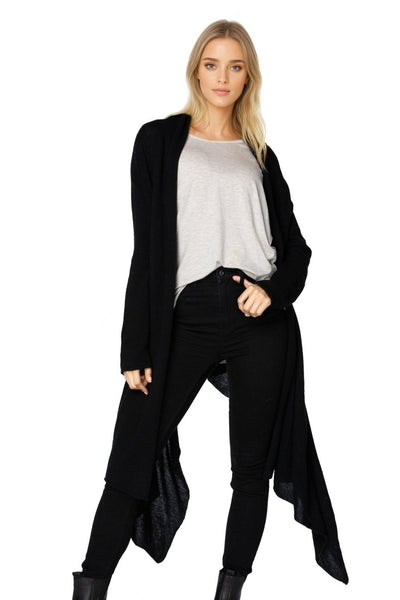 Subtle Luxury Cardigan Four Way Travel Wrap / OS / Black 100% Cashmere Four Way Travel Sweater Wrap in New Fall Colors