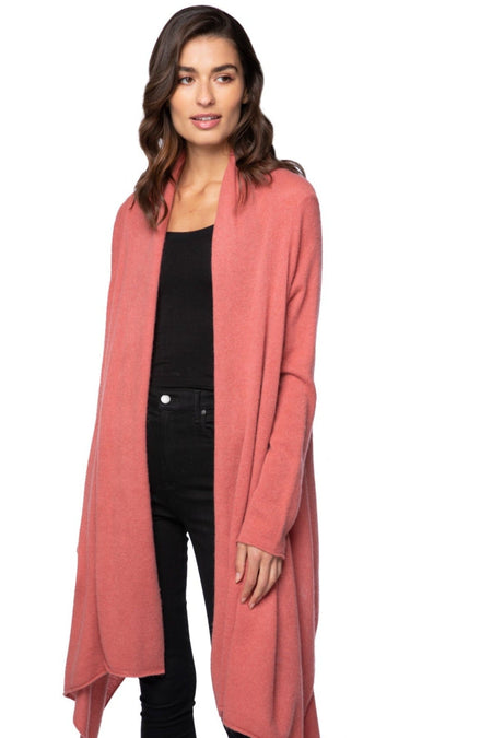 Rose Washable Cashmere Collared Cardi in Pearl