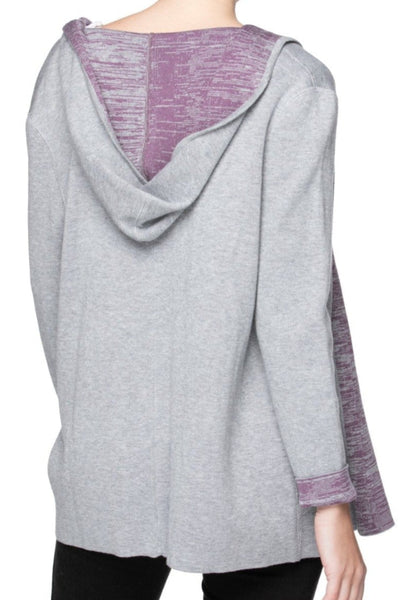 Subtle Luxury Cardigan Maddie Contrasting Hoodie Reversible Sweater Cardigan