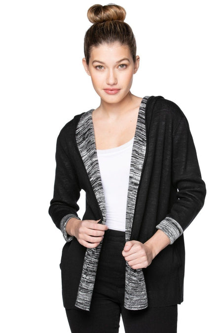 V Neck Sweater with Silk Chiffon Panel