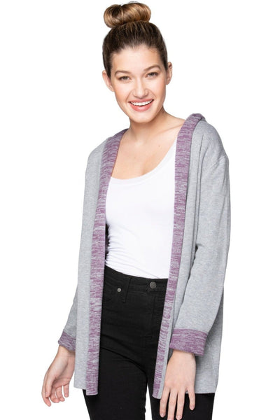 Subtle Luxury Cardigan S/M / Smoke/Concord / Zen Blend Maddie Contrasting Hoodie Reversible Sweater Cardigan