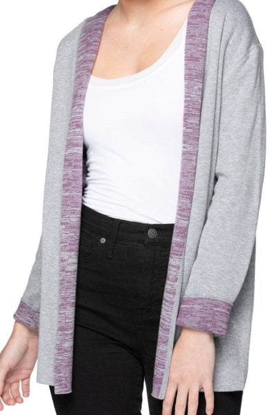 Subtle Luxury Cardigan S/M / Smoke/Concord / Zen Blend Maddie Contrasting Hoodie Reversible Sweater Cardigan