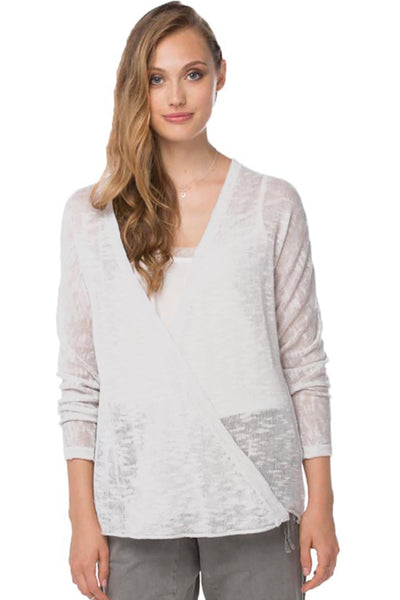 Subtle Luxury Cardigan Swing Jacket / S/M / White Swing into Spring Slub Yarn Sweater Cardigan