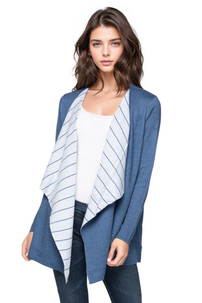 Subtle Luxury Cardigan Zen Blend Pamela Reversible Open Sweater Cardigan Knit