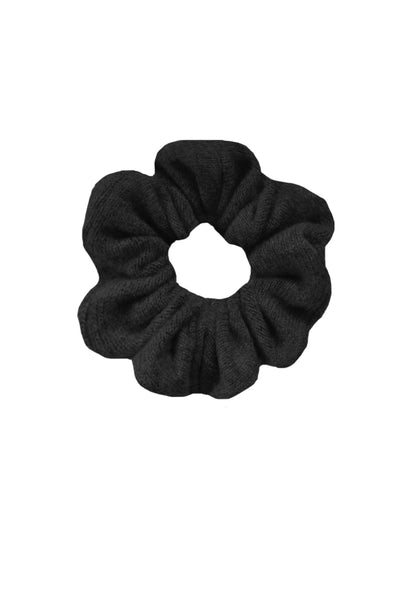 Subtle Luxury Cashmere Black / One Size 100% Cashmere Large Luxury Hair Scrunchie