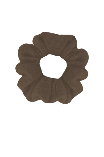 Subtle Luxury Cashmere Coco / One Size 100% Cashmere Large Luxury Hair Scrunchie