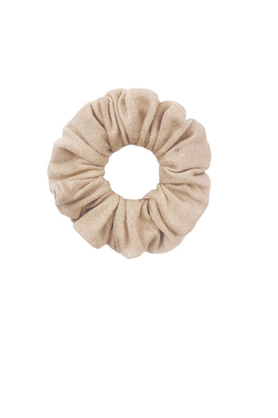 Subtle Luxury Cashmere Oatmeal / One Size 100% Cashmere Large Luxury Hair Scrunchie
