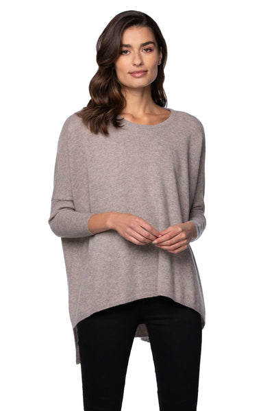 Subtle Luxury Cashmere Sweater Cashmere Loose & Easy Crew Sweater / S/M / Mushroom 100% Cashmere Loose & Easy Crew Sweater