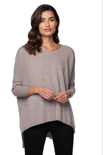 Subtle Luxury Cashmere Sweater Cashmere Loose & Easy Crew Sweater / S/M / Mushroom 100% Cashmere Loose & Easy Crew Sweater