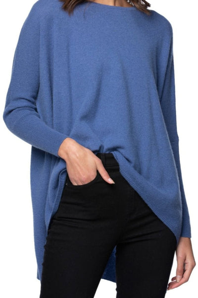 Subtle Luxury Cashmere Sweater Cashmere Loose & Easy Crew Sweater / XS/S / Blue Iris 100% Cashmere Loose & Easy Crew Sweater