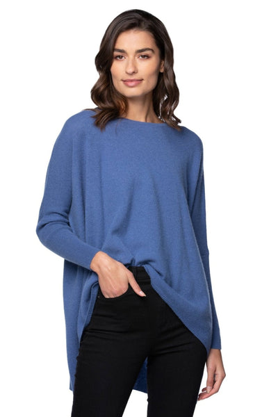 Subtle Luxury Cashmere Sweater Cashmere Loose & Easy Crew Sweater / XS/S / Blue Iris 100% Cashmere Loose & Easy Crew Sweater