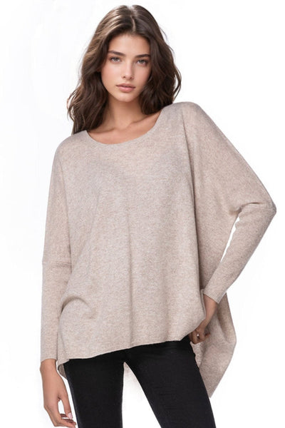 Subtle Luxury Cashmere Sweater Cashmere Loose & Easy Crew Sweater / XS/S / Desert 100% Cashmere Loose & Easy Crew Sweater New Arrivals
