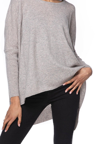 Subtle Luxury Cashmere Sweater Cashmere Loose & Easy Crew Sweater / XS/S / Koala Grey 100% Cashmere Loose & Easy Crew Sweater