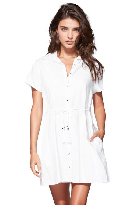 Double Gauze Lazy Day Romper in Pacific