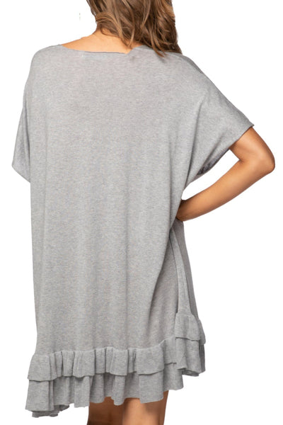 Subtle Luxury Dress Zen Blend Cathy V-Neck Ruffle Dress