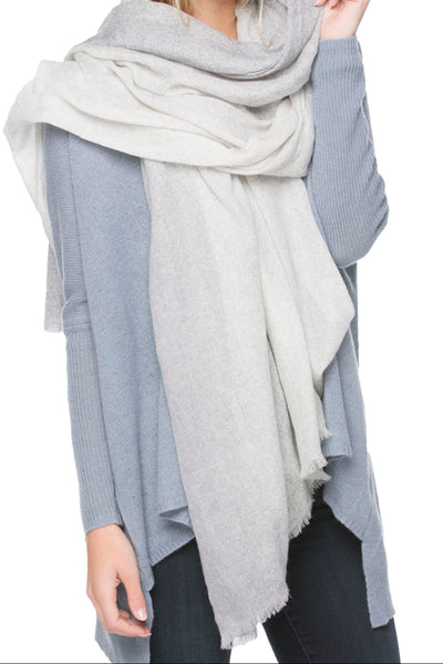 subtle-luxury-luxury-scarf-lt-grey-Dreamy Luxury 100% Hand Loomed Cashmere Spray Dot Scarf Wrap subtle luxury cashmere scarves
