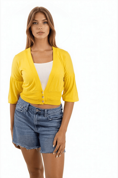 Subtle Luxury Marigold / XS/S Daisy Balloon Sleeve Almost Vintage Sweater