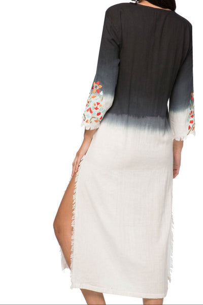 Subtle Luxury Maxi Dress Catalana Maxi Cotton Dress with Embroidery