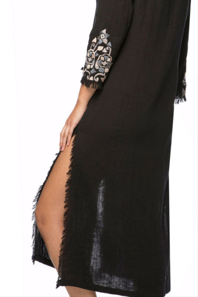 Subtle Luxury Maxi Dress Catalana Maxi Cotton Dress with Embroidery