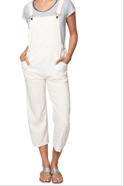 Subtle Luxury Overall XS/S / Sand / 55% Linen/45% Viscose Bethany Linen Blend Overalls