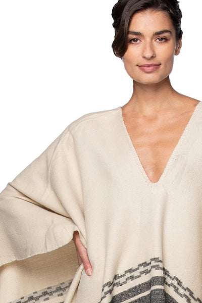 Subtle Luxury Poncho Rolling Stone Woven Blanket Poncho