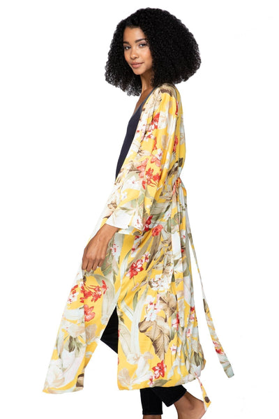 Subtle Luxury Robe Bed to Brunch Kimono Robe in Golden Hour Print